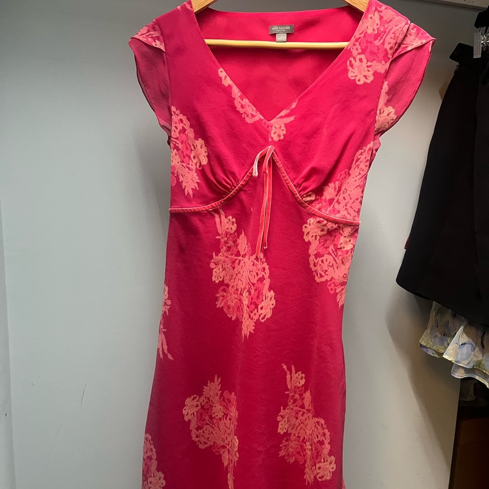 Vintage Ann Taylor Hot Pink Dress